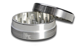 Black Leaf Aluminium 'Ripple' 2 Part Grinder - Silver - Puff Puff Palace