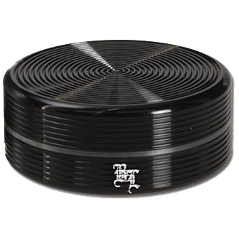 Black Leaf Aluminium 'Ripple' 2 Part Grinder - Black - Puff Puff Palace