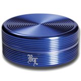 Black Leaf Aluminium 'Ripple' 2 Part Grinder - Blue - Puff Puff Palace