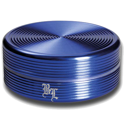Black Leaf Aluminium 'Ripple' 2 Part Grinder - Blue - Puff Puff Palace