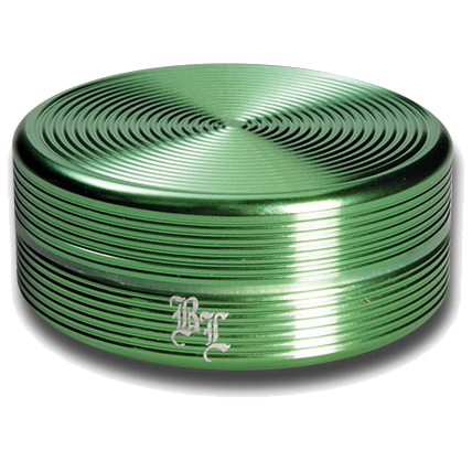 Black Leaf Aluminium 'Ripple' 2 Part Grinder - Green - Puff Puff Palace