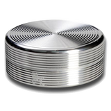 Black Leaf Aluminium 'Ripple' 2 Part Grinder - Silver - Puff Puff Palace