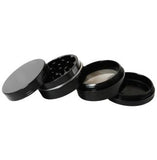 Aluminium Grinder 4 parts 55mm - Black - Puff Puff Palace