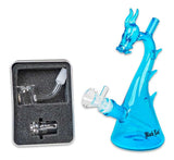 Black Leaf ''Dragon'' Oil & Herb Glass Bong - Blue