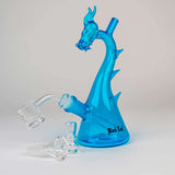 Black Leaf ''Dragon'' Oil & Herb Glass Bong - Blue