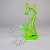 Black Leaf ''Dragon'' Oil & Herb Glass Bong - Green