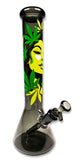 Black Leaf x Fire Flow ''Mary Jane'' Glass Flask Bong