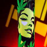 Black Leaf x Fire Flow ''Mary Jane'' Glass Flask Bong