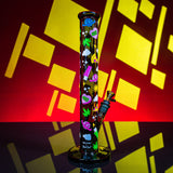 Black Leaf x Fire Flow '"420'' Cylinder Glass Bong