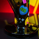 Black Leaf x Fire Flow '"420'' Cylinder Glass Bong