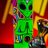 Black Leaf x Fire Flow ''Alien'' Glass Cylinder Bong