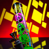 Black Leaf x Fire Flow ''Alien'' Glass Cylinder Bong