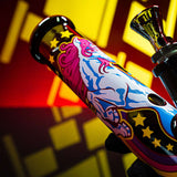 Black Leaf x Fire Flow ''Pink Unicorn'' Cylinder Glass Bong