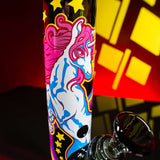 Black Leaf x Fire Flow ''Pink Unicorn'' Cylinder Glass Bong