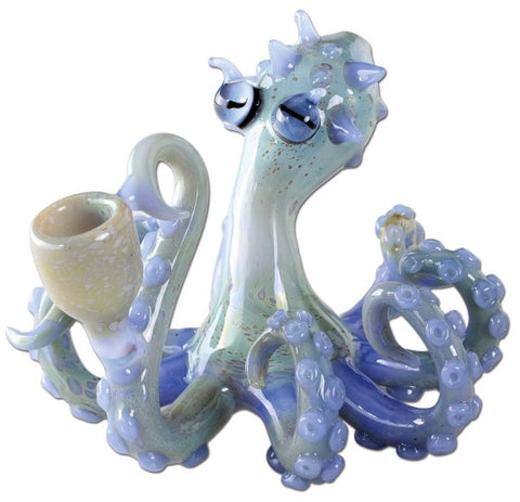 Black Leaf ''Octopus I'' Glass Bong Blue