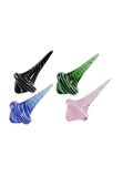Black Leaf Glass Carb Cap Dabber Spiral - Green