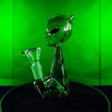 Black Leaf "Green Alien'' Small Glass Bong