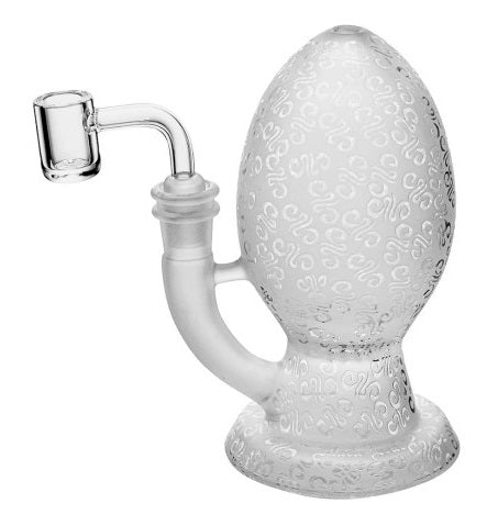 Black Leaf ''Egg'' Mini Dab Rig White