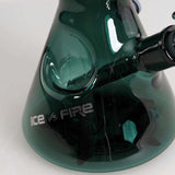 Blaze ''Fire/Ice'' Bong With Lighter Holder Clear