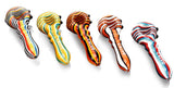 Calvo ''Circled Spoon'' Glass Smoking Pipe - White/Orange/Black