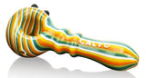 Calvo ''Circled Spoon'' Glass Smoking Pipe - Light Multicolour