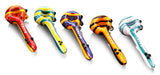 Calvo ''Thin Spoon'' Glass Smoking Pipe - Orange/Black