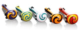 Calvo ''Thin Spoon'' Glass Smoking Pipe - Orange/Black