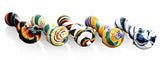 Calvo ''Twisted Spoon'' Glass Smoking Pipe - White/Black/Blue