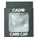 Calvo ''Stripe'' Glass Carb Cap Black/White