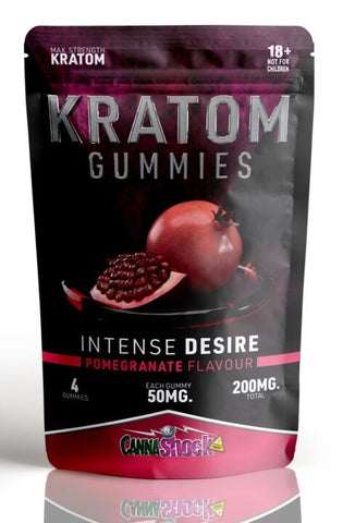 CannaShock ''Intense Desire'' Kratom Gummies - Pomegranate