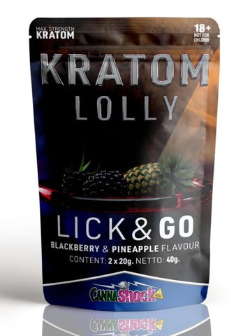 CannaShock ''Lick & Go'' Kratom Lolly's (2pcs)