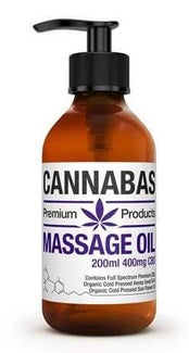 Cannabas CBD Massage Oil 400mg (200ml)