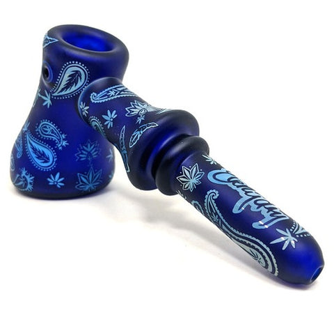 Dogg Lbs ''Paisley Hammer'' Glass Hand Pipe Blue