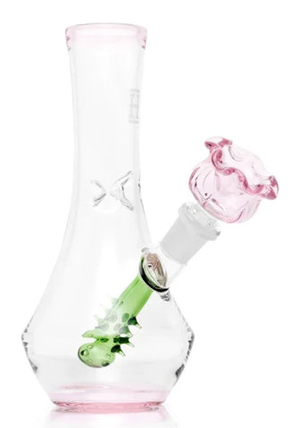 Hemper ''Flower Vase'' Glass Bong Green/Pink