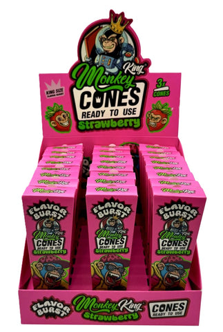 Monkey King KS Flavored Ready To Fill Cones - Strawberry