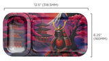 V-Syndicate ''Duotray'' Metal Rolling Tray With Stash Box - Shogun