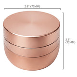 V-Syndicate ''Gridlock'' Large Toothless Herb Grinder 72mm - Rose Gold
