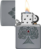 Zippo ''Ace With Flame'' Premium Metal Lighter