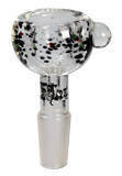 Black Sprinkled Glass Bong Bowl - Puff Puff Palace