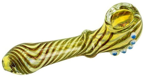 Colour Changing Glass Pipe - Amber/White