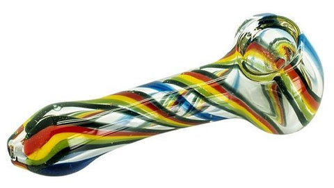 Colour Changing Glass Pipe - Red/Green/Yellow