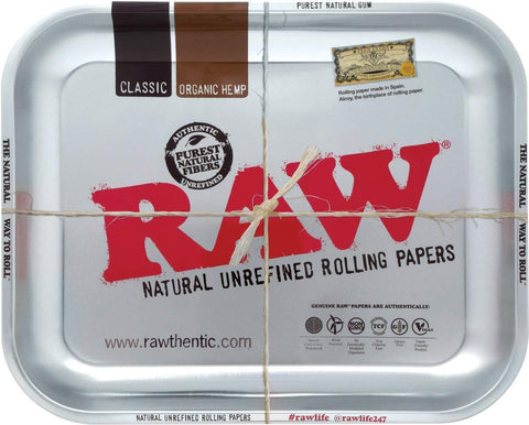 RAW Metal Rolling Tray Metalic Silver Large (27,5 x 34,5 cm)
