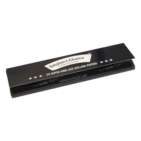 Smokers Choice Rolling Papers Super King Size - Black - Puff Puff Palace